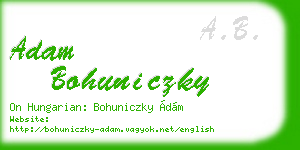 adam bohuniczky business card